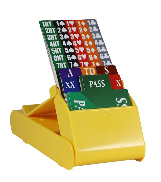 Lion Club Bidding Device with Cards (Set of 4, Yellow)
